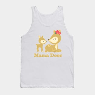 Mama Deer with Baby Deer Tank Top